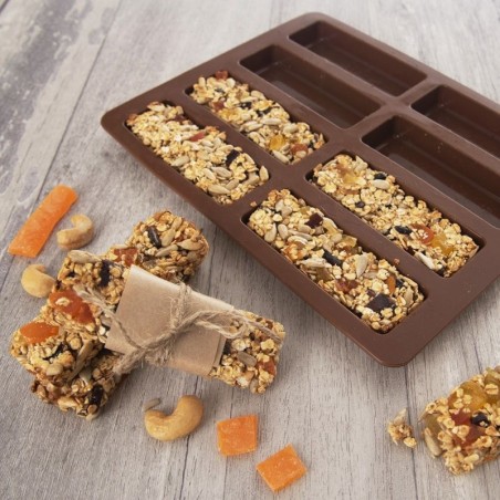 Pruun silikoonist müslibatooni vorm 22x16,5x1,5 cm