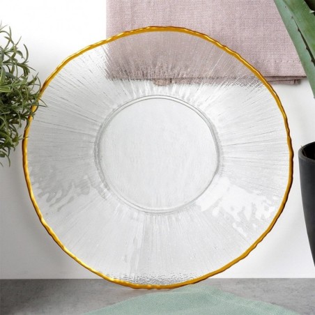 Klaasist magustoidutaldrik kuldne 21 cm