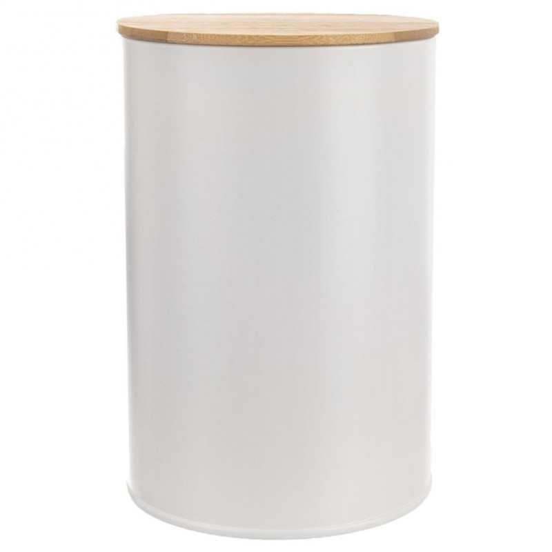 Toidunõu metallvalge bambusest kaanega WHI... | FreshDesign.ee