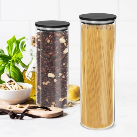 Klaasmahuti lahtiste toodete jaoks kaane ja tihendiga 1, 2 liitrit