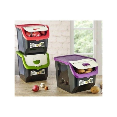 Valge kaanega köögivilja- ja puuviljamahuti 12 liitrit