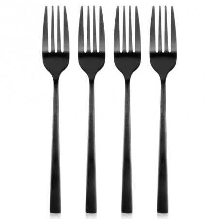 Mustast terasest magustoidukahvlid, 4 tk. | FreshDesign.ee