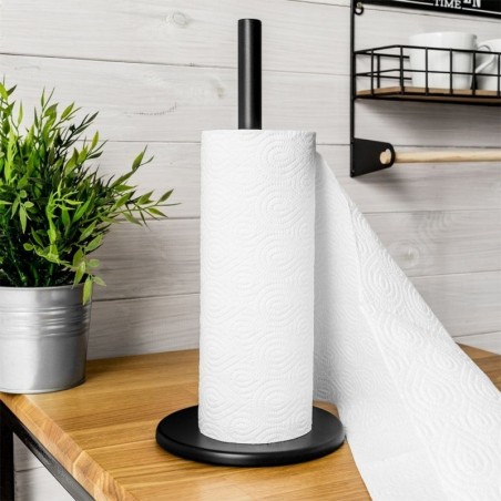 Köögipaberi hoidik metallist must 33 cm