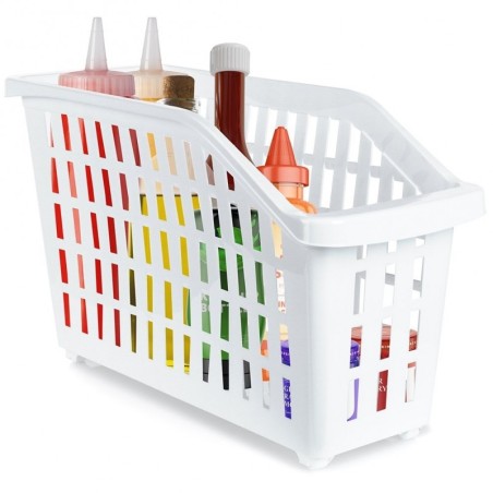 Ratastel hoiukonteiner valge kitsas 13 l | FreshDesign.ee