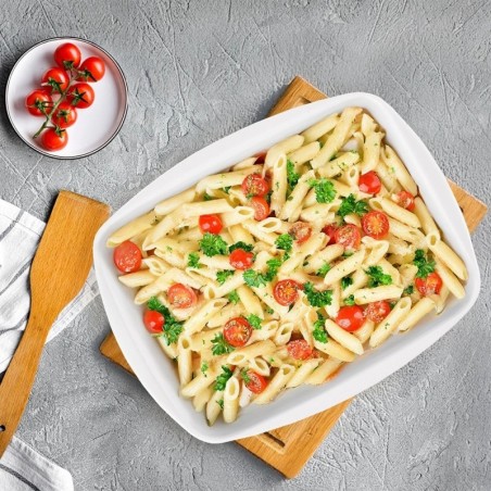 Kuumakindel valge portselannõu 36,5x30x6 cm, 4 liitrit