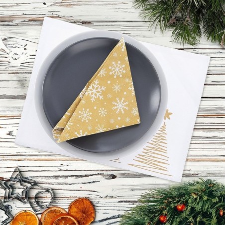 Puuvillane lauamatt Jõulu valge 33,5x26 cm