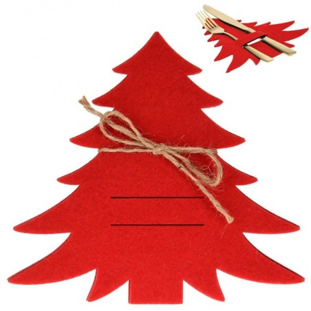 Söögiriistade kate punane jõulupuu 4 tk. | FreshDesign.ee