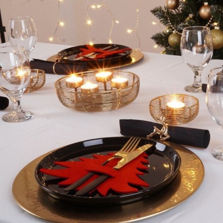 Söögiriistade kate punane jõulupuu 4 tk. | FreshDesign.ee