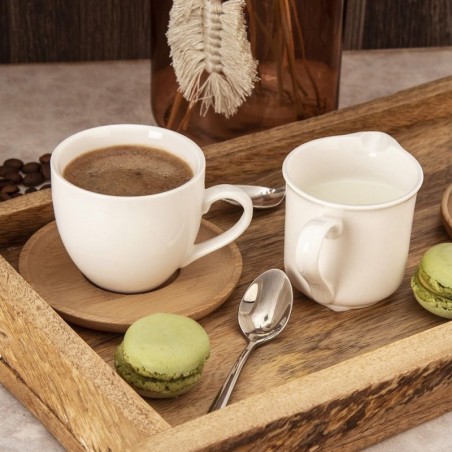 Valge portselanist piimakann 6x6 cm, 100 ml | FreshDesign.ee