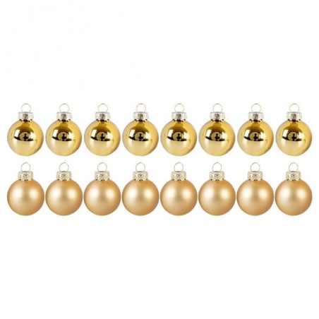 Klaasist jõulukuuse ehted, kuld, 3,5 cm, 16 tk. | FreshDesign.ee