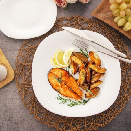 Õhtusöögitaldrik madal klaas LUNA 26,5 cm