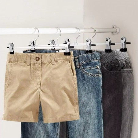 Klambritega metallist riidepuud pükstele, 3 tk.