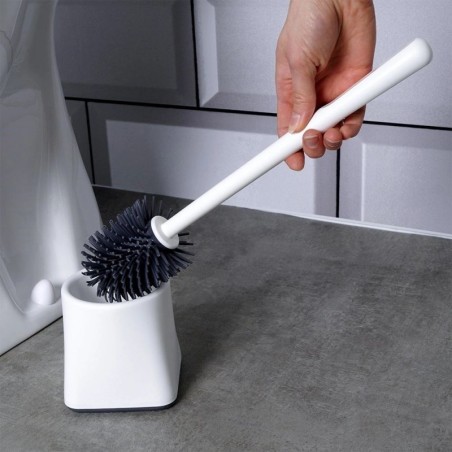 Silikoonist tualetthari alusega, valge