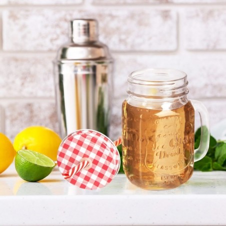 Klaasist joogipurk korgi ja kõrrega 450 ml