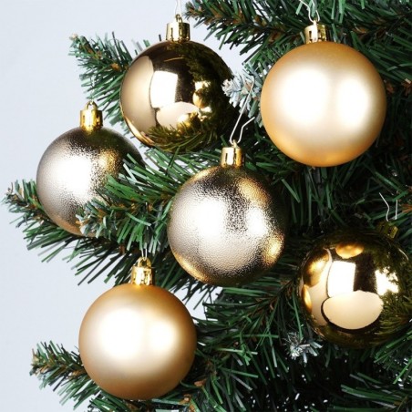 Purunemiskindlad jõulukuulid kuldsed 6 cm 9 tk.