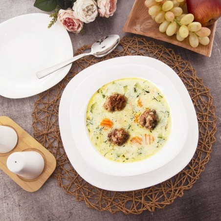 Klaasist sügav õhtusöögitaldrik LUNA 21 cm, 500 ml