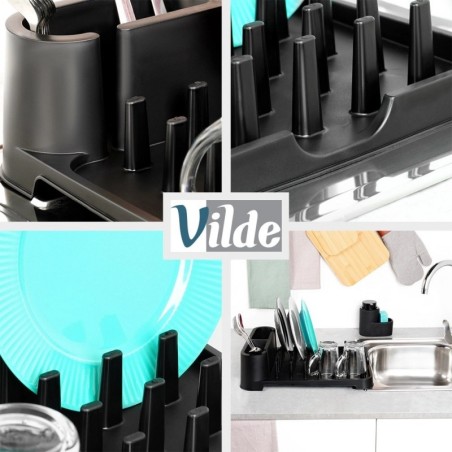 Nõudekuivatusrest, must, 41x32,5x11 cm | FreshDesign.ee