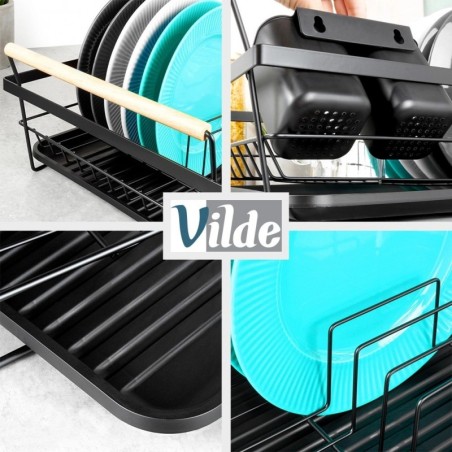 Nõudekuivatusrest, must, 50,5x33x18 cm | FreshDesign.ee