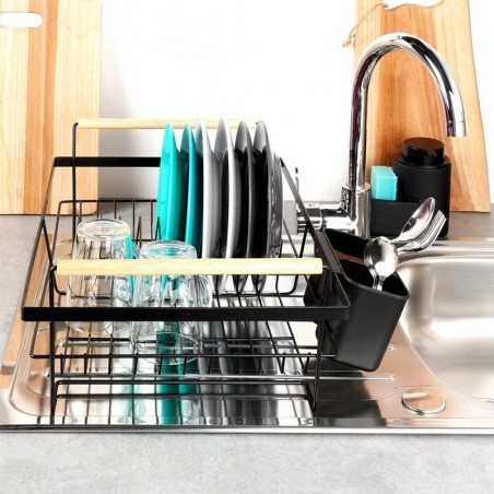 Nõudekuivatusrest, must, 50,5x33x18 cm | FreshDesign.ee
