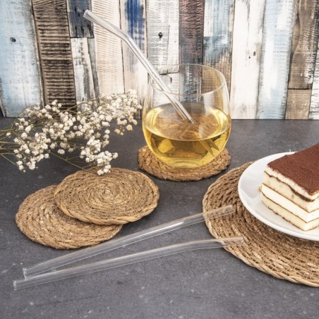 Klaasist joogikõrred puhastusharjaga 20 cm