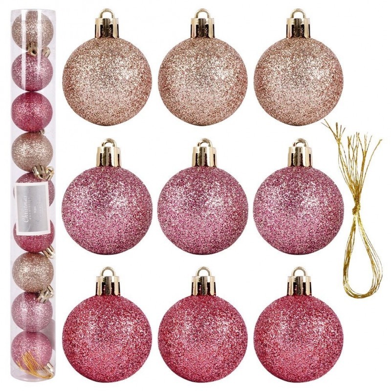 Jõulupuu ehted, roosad, purunemiskindlad, ... | FreshDesign.ee