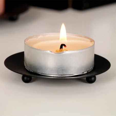 Küünlaalus, metall, must, 8,5 cm