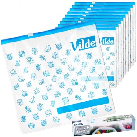 Kinnitatavad kotid toidule 27x26 cm 10 tk. | FreshDesign.ee