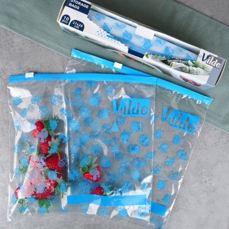 Kinnitatavad kotid toidule 27x26 cm 10 tk.