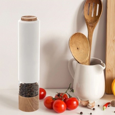 Elektriline pipra- ja soolaveski, valge, 23 cm