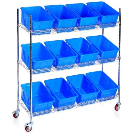 Ratastel laokäru 3-tasandiliste konteineritega | FreshDesign.ee