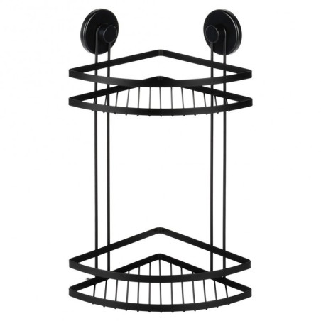 Vannitoa riiul, must metall, 24x18x38 cm