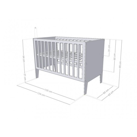 Beebivoodi Sleepy 60x120, valge