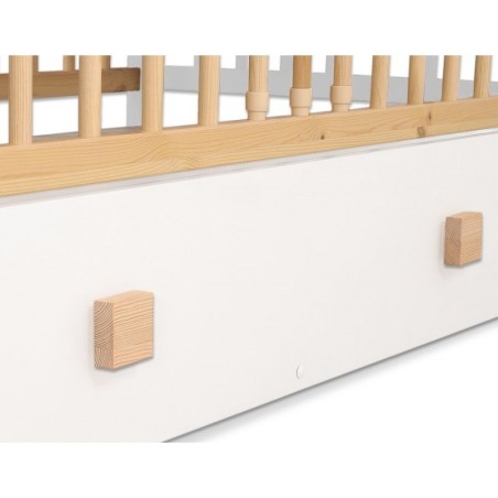 Sahtel MAXI beebivoodi alla 120x60 cm, valge