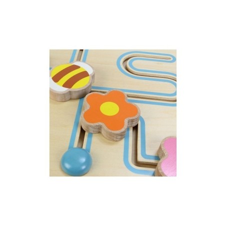 Puidust montessori õppetahvel Labürint Putukad Masterkidz