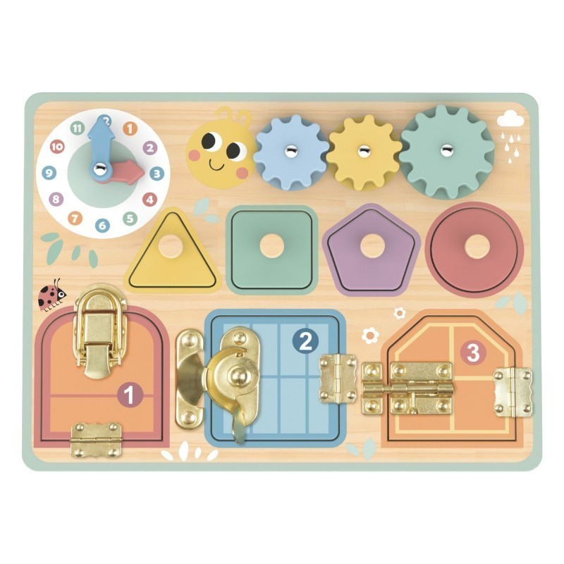 Arendav tegelustahvel, lukud, kujundid, kell | FreshDesign.ee