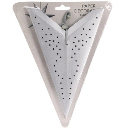 Dekoratiivne ažuurne pabertäht, hõbedane, 45 cm | FreshDesign.ee