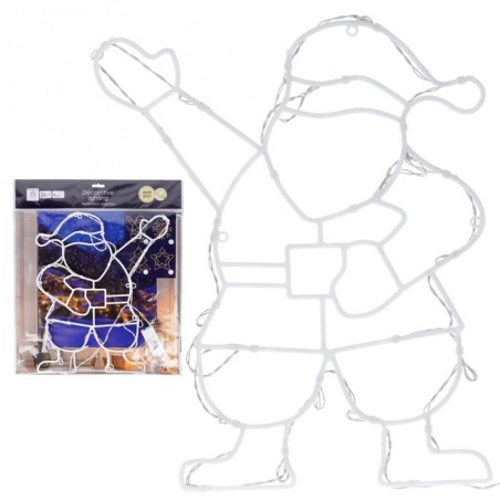 Aknakaunistus Jõuluvana 24 LED 34x42 cm | FreshDesign.ee