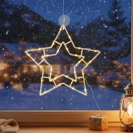 Tähtakna kaunistus 24 LED 41x39 cm