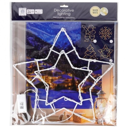 Tähtakna kaunistus 24 LED 41x39 cm | FreshDesign.ee