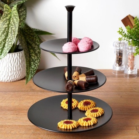 Must metallist vaagen, 3-korruseline, 36,5 cm