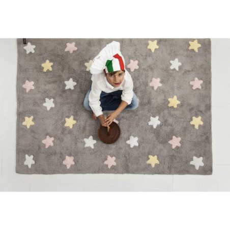 Pestav vaip Tricolor Star Gris/Rosa 120 x 160 cm