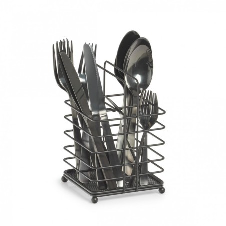 Söögiriistade hoidja, metall, must