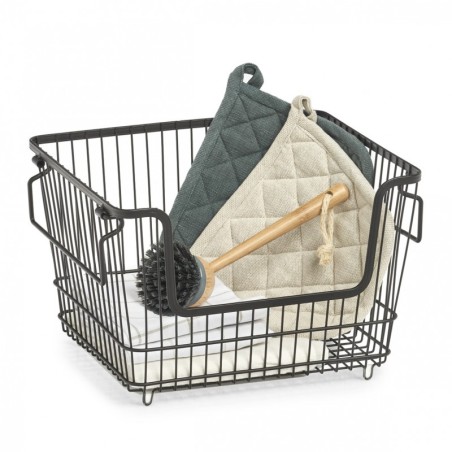 Hoiukorv, must, metall