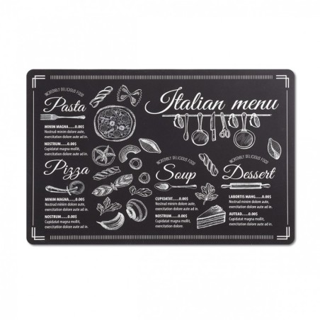 Lauamatt "Italian menu", must | FreshDesign.ee