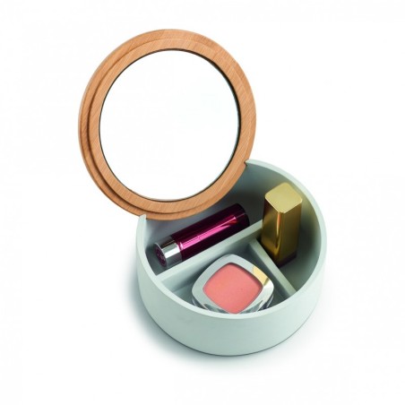 Kosmeetika-/ehtekarp peegliga, hall | FreshDesign.ee