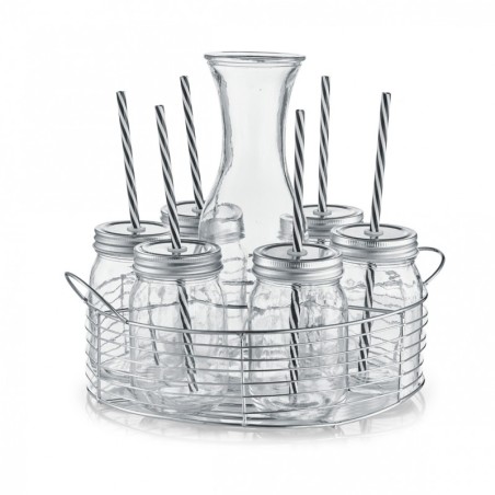 Klaaskarahvini ja joogipudelite komplekt, 8 osa | FreshDesign.ee