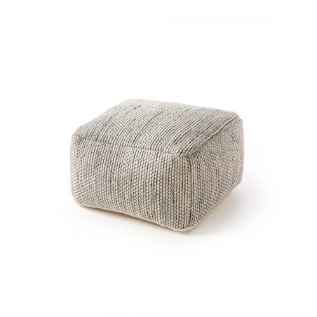 käsitöö villa Pouf Rocco beež/must 55x55x30 cm | FreshDesign.ee