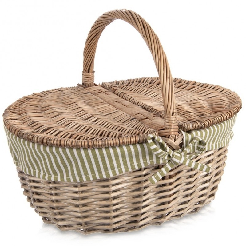 Kinnine punutud piknikukorv 42x32x35 cm | FreshDesign.ee