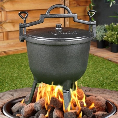 Emailitud malmpott jalgadel kaanega VALUJOON 10 liitrit