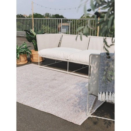 VAIP valmistatud taaskasutatud material Nyssa kreem/pruunikashall 120x170 cm